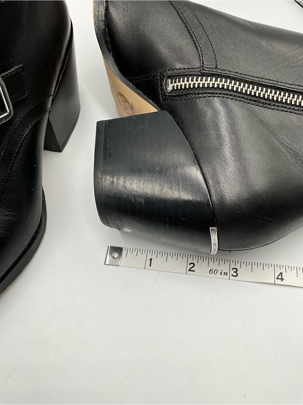 Michael Kors Black Leather Ankle Booties with Buckle Straps
